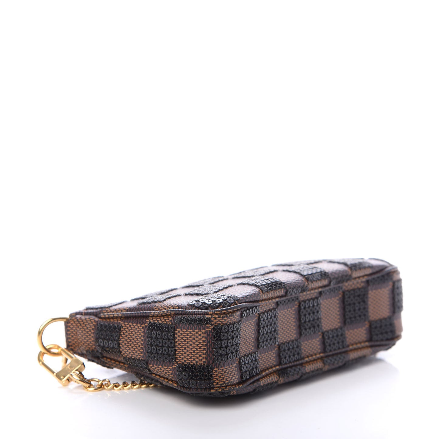 Damier Paillettes Mini Pochette Accessories Black