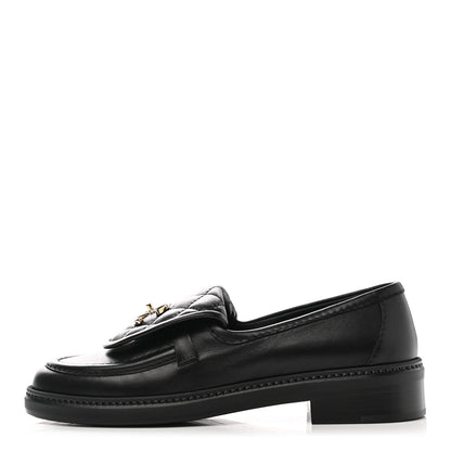 Chanel Lambskin Quilted CC Turnlock Loafers 36 Black 1 of 9
