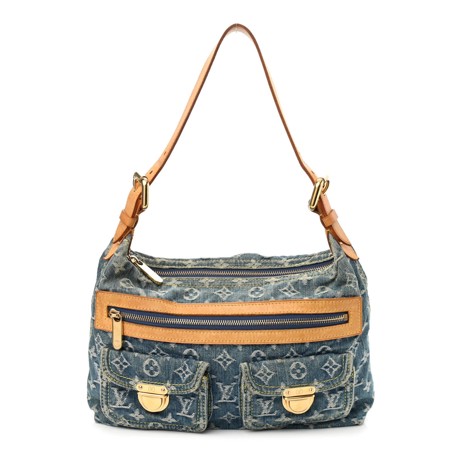Louis Vuitton Monogram Denim Baggy PM Blue 1 of 13