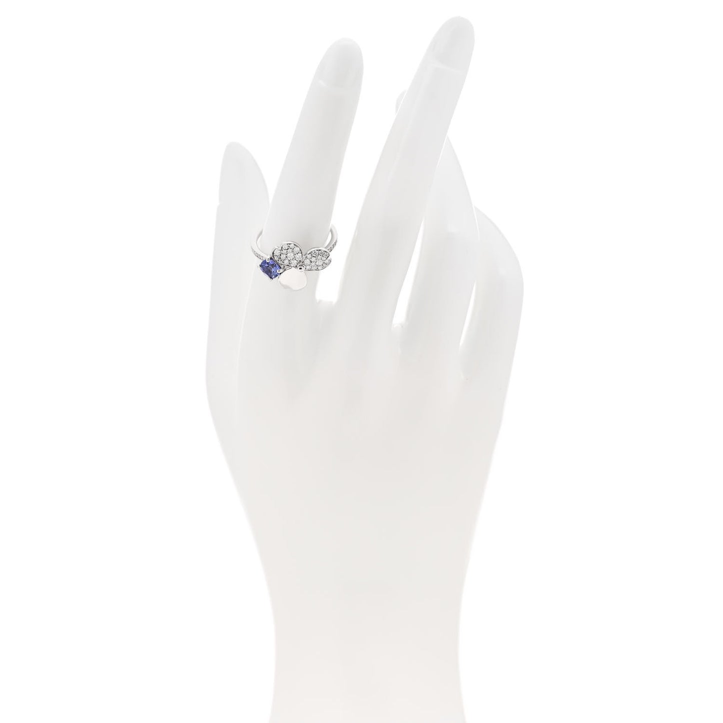 Platinum Diamond Tanzanite Paper Flowers Ring 52 6