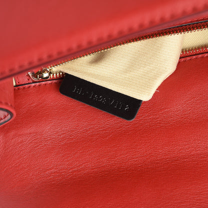 Valentino Garavani Vitello Medium Glam Lock Rockstud Flap Red 7 of 9