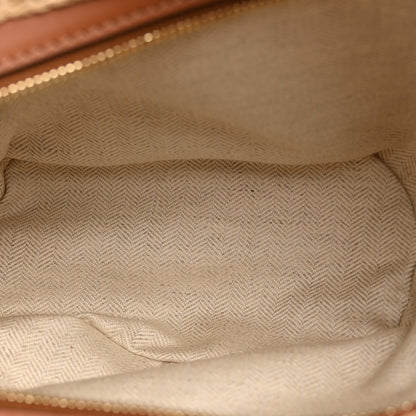 Loewe Calfskin Raffia Paulas Ibiza Pochette Bag Natural Tan 4 of 9