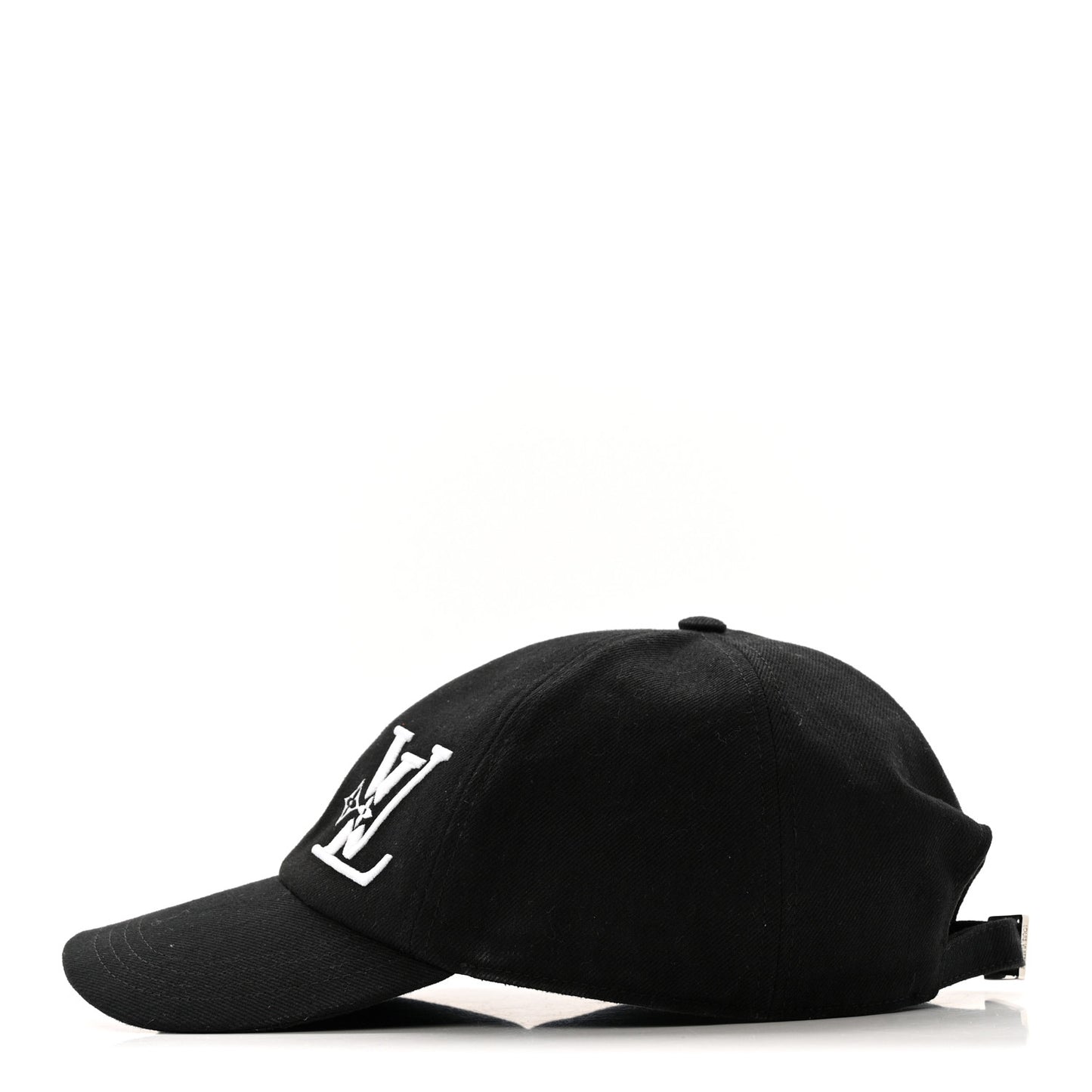 Cotton Monogram Embroidered LV Smash Cap L Black