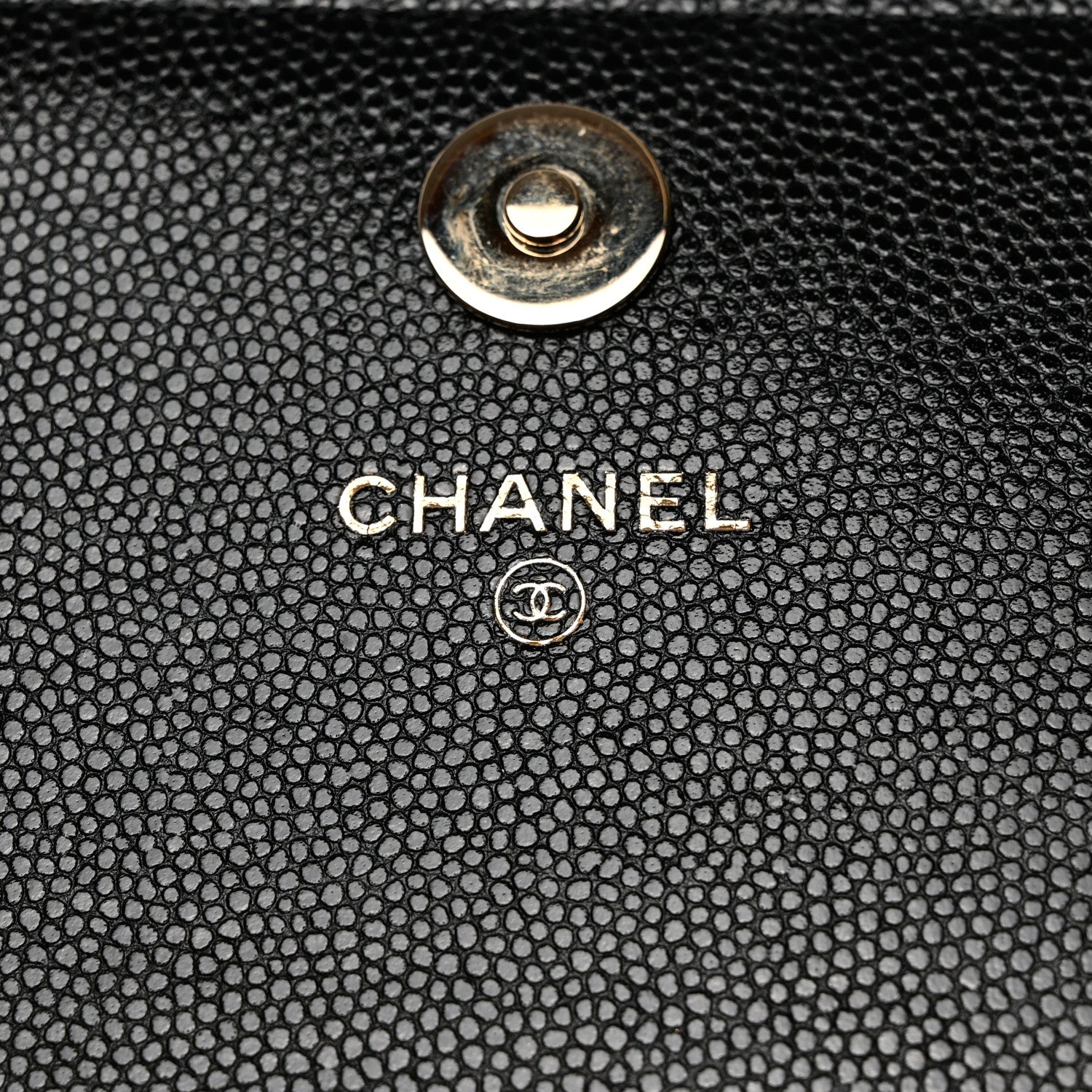 Chanel Caviar Quilted Square Wallet on Chain WOC Black 6 of 9