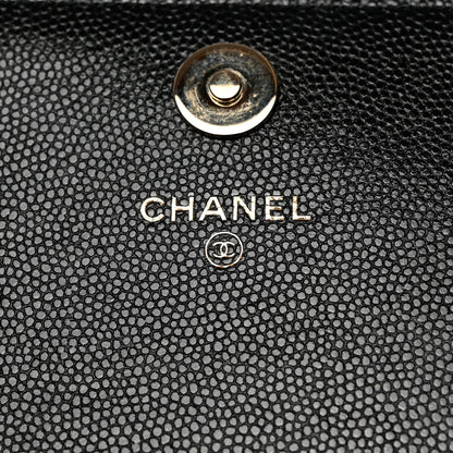 Chanel Caviar Quilted Square Wallet on Chain WOC Black 6 of 9