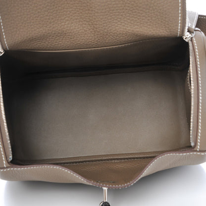 Hermes Taurillon Clemence Lindy 26 Etoupe 5 of 8