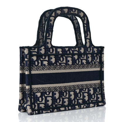 Christian Dior Oblique Mini Book Tote Blue Multicolor 3 of 8