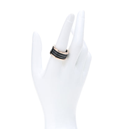 Bulgari 18K Rose Gold Black Ceramic B.Zero1 Four-Band Ring 61 9.5 2 of 6