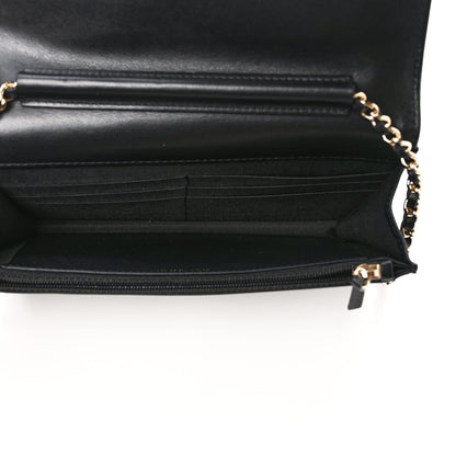 Chanel Caviar Quilted CC Filigree Wallet On Chain WOC Black 5 of 9