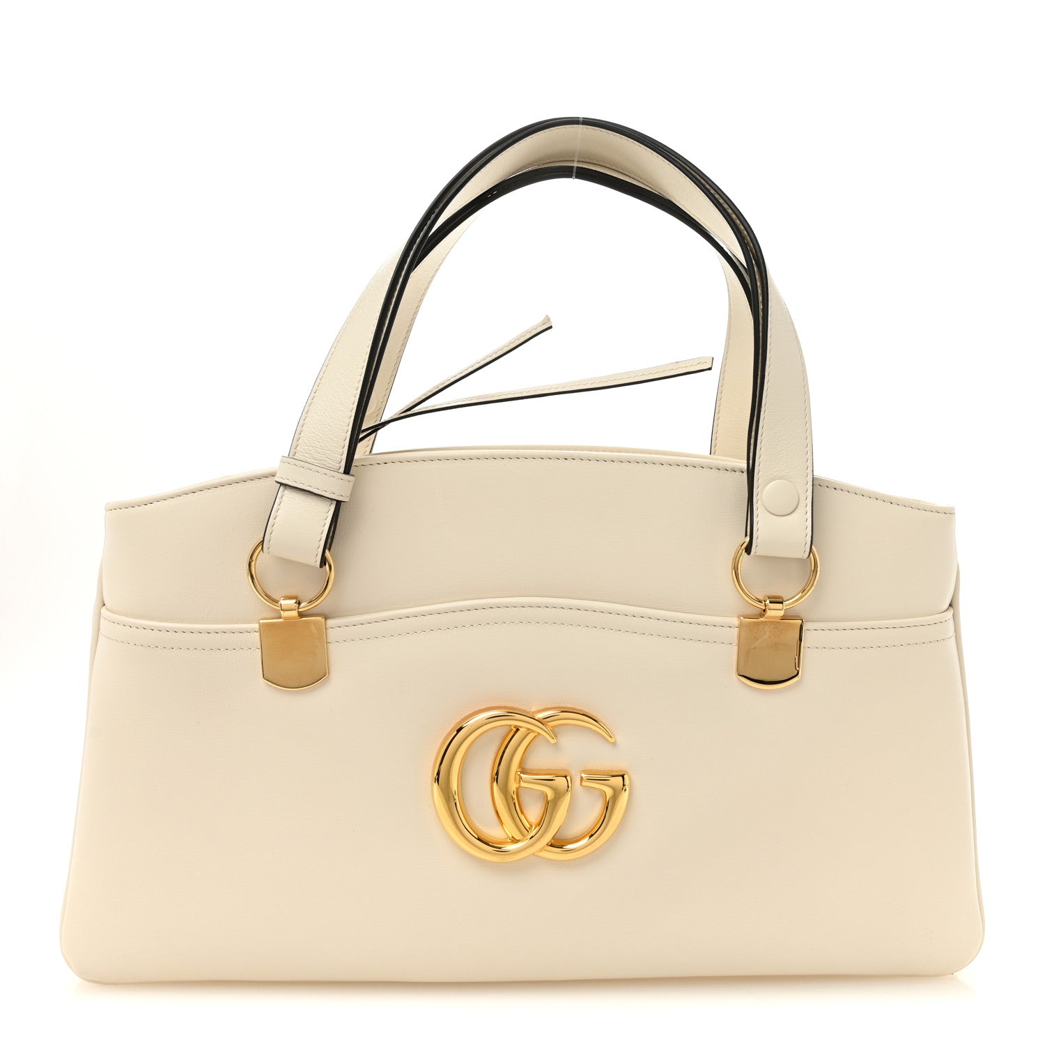 【箱・紙袋付き】GUCCI ホワイト バタフライパターン ストール Gucci Vitello Palmellato Lux Arli Top Handle Bag White 1881036