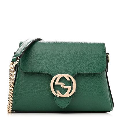 Gucci Dollar Calfskin Interlocking G Crossbody Bag Emerald 1 of 10