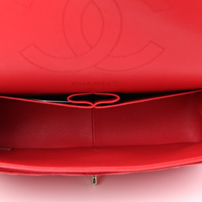 Chanel Caviar Quilted Jumbo Double Flap Red 5 of 10