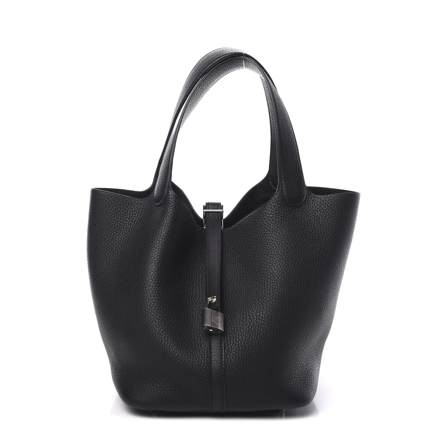 Hermes Taurillon Clemence Picotin Lock 22 MM Black 1 of 10