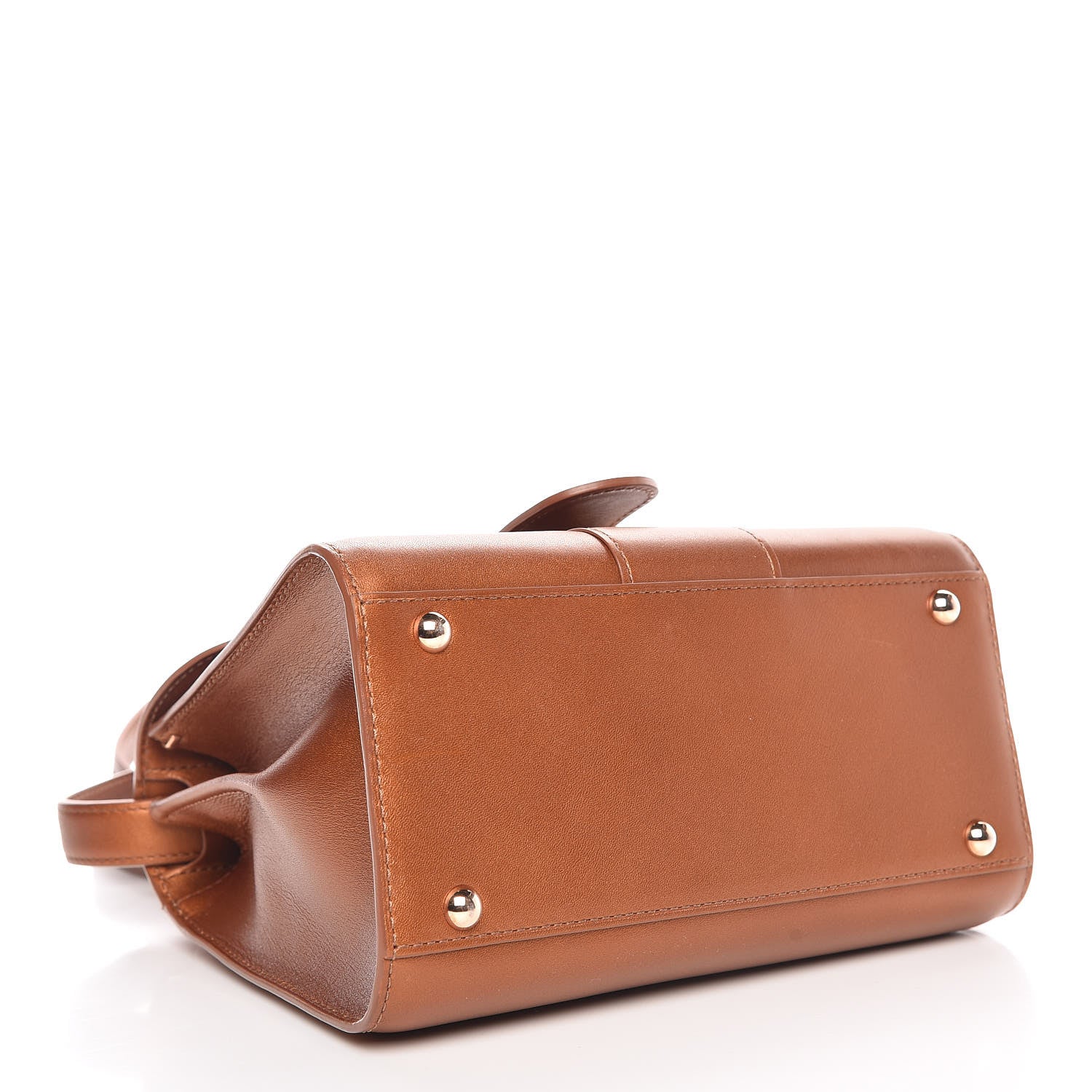 Delvaux Metallic Calfskin Mini Brillant Satchel Camel 6 of 16