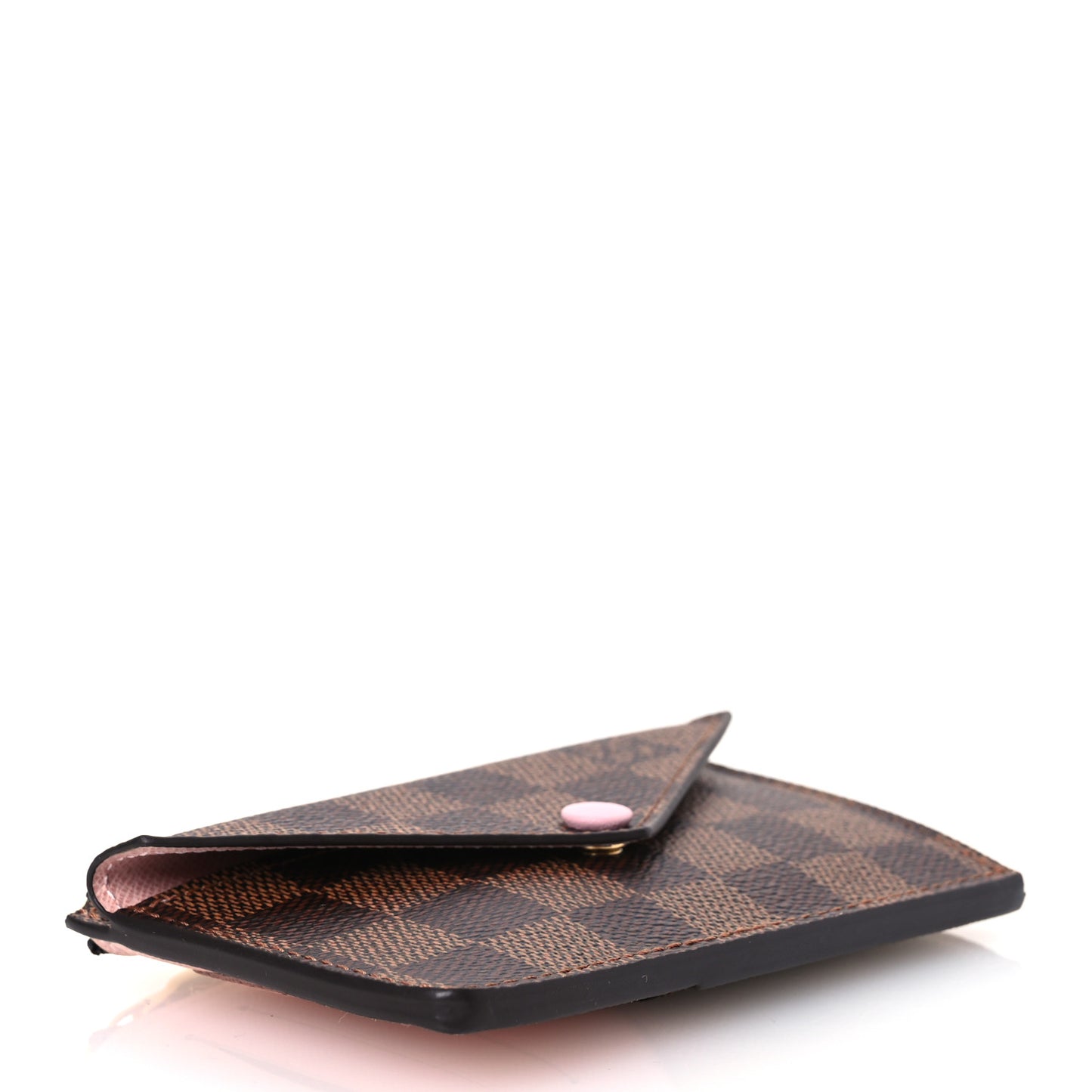 Damier Ebene Recto Verso Card Holder Rose Ballerine