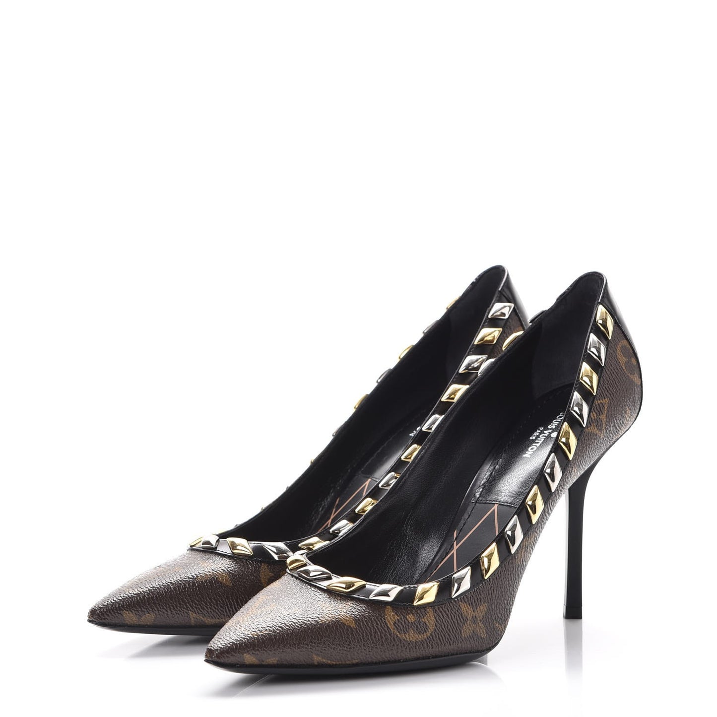 Calfskin Monogram Eldorado Pumps 37.5 Cacao