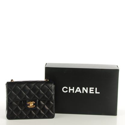 Chanel Lambskin Quilted Mini Square Flap Black 4 of 18