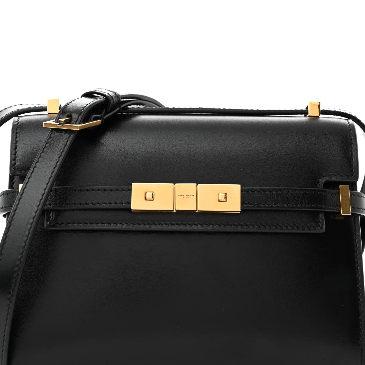 Saint Laurent Smooth Calfskin Mini Manhattan Shoulder Bag Black 7 of 11
