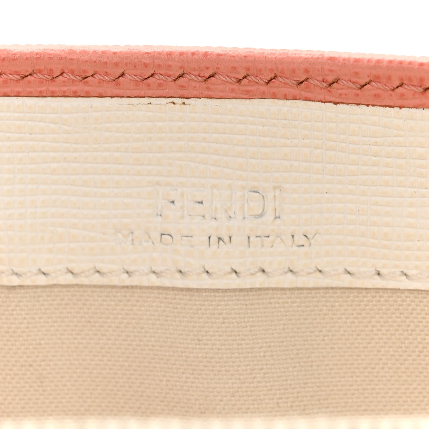 Fendi Vitello Elite Bi-Color Simply Continental Wallet Pesca White Plaster 7 of 11