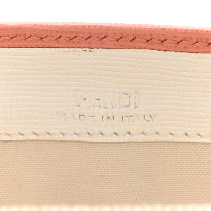 Fendi Vitello Elite Bi-Color Simply Continental Wallet Pesca White Plaster 7 of 11