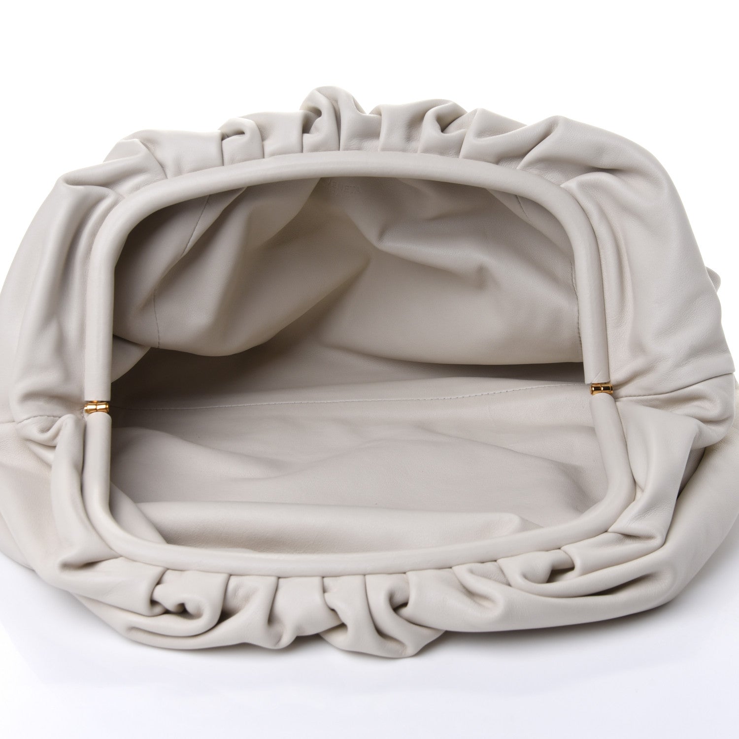 Bottega Veneta Smooth Butter Calf The Pouch Oversized Clutch Mist 4 of 4