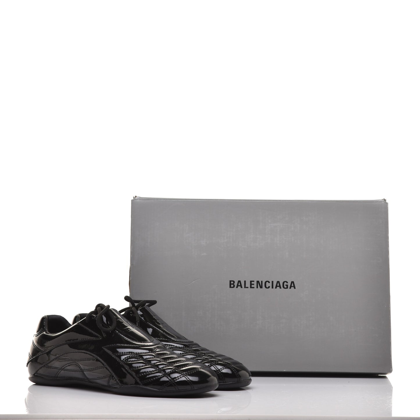 Patent Polyurethane Womens Zen Sneakers 39 Black