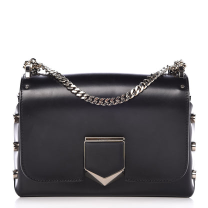 Jimmy Choo Smooth Calfskin Lockett Petite Shoulder Bag Black 1 of 8