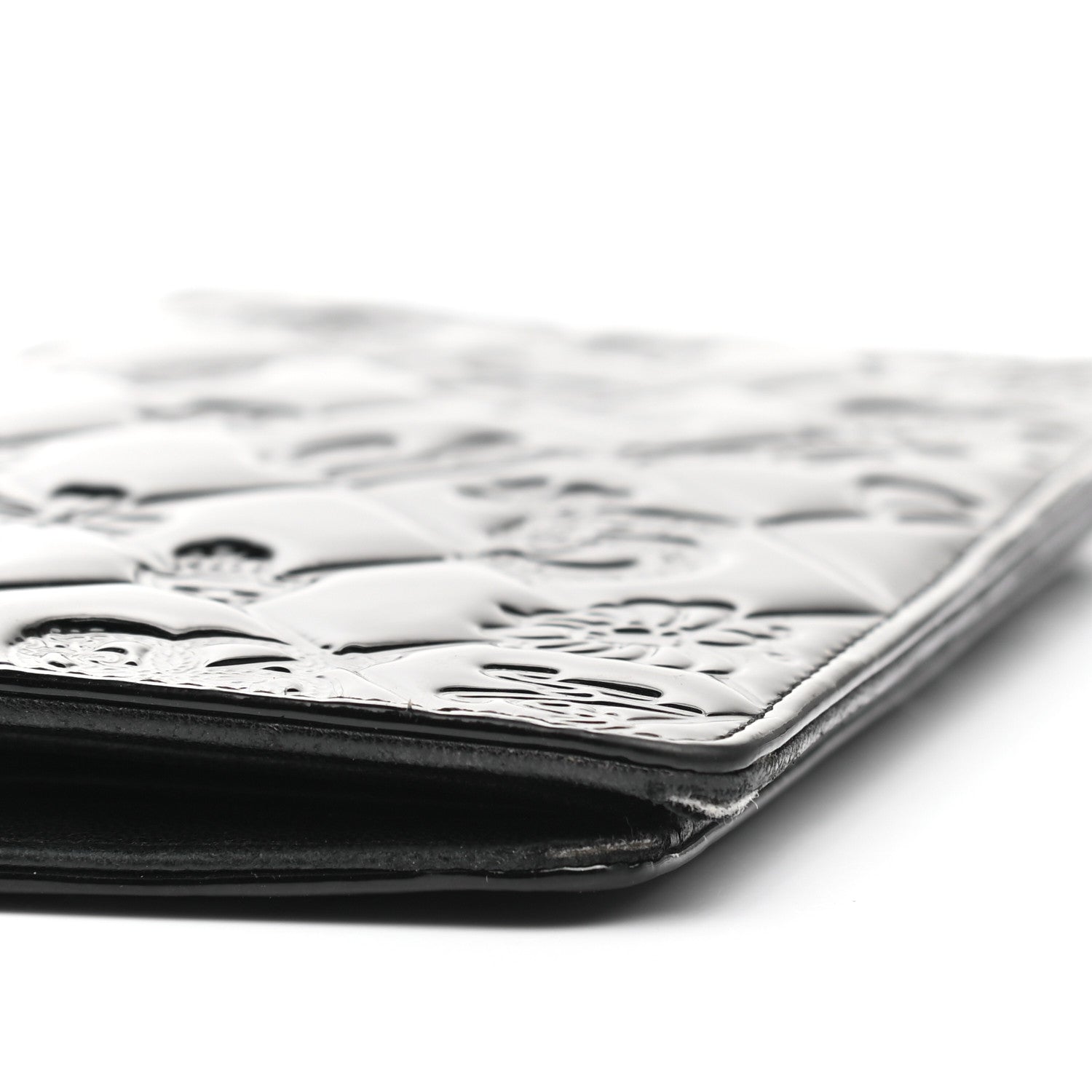 Chanel Patent Calfskin Lucky Symbols Yen Wallet Black 10 of 12