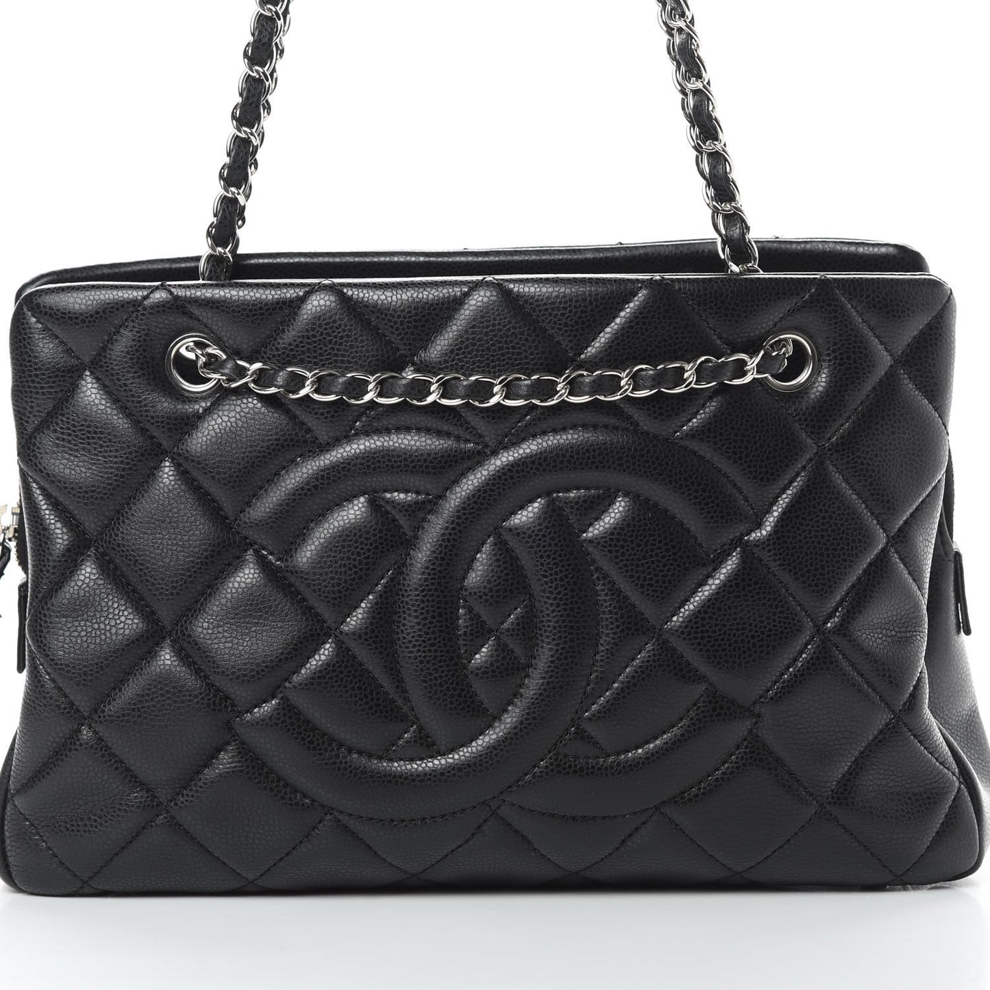 Caviar Quilted CC Timeless Soft Tote Black