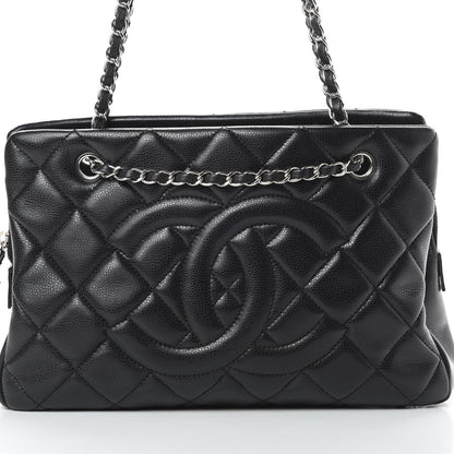 Chanel Caviar Quilted CC Timeless Soft Tote Black 8 of 13