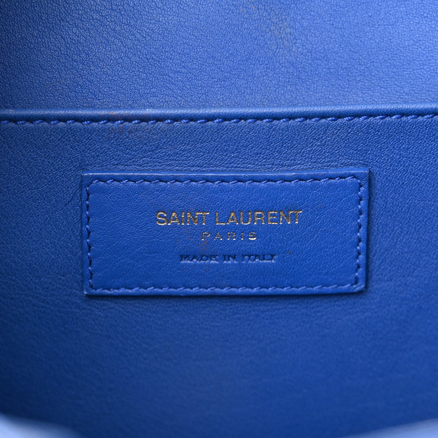 Saint Laurent Calfskin Monogram Baby Cabas Blue Majorelle 6 of 14