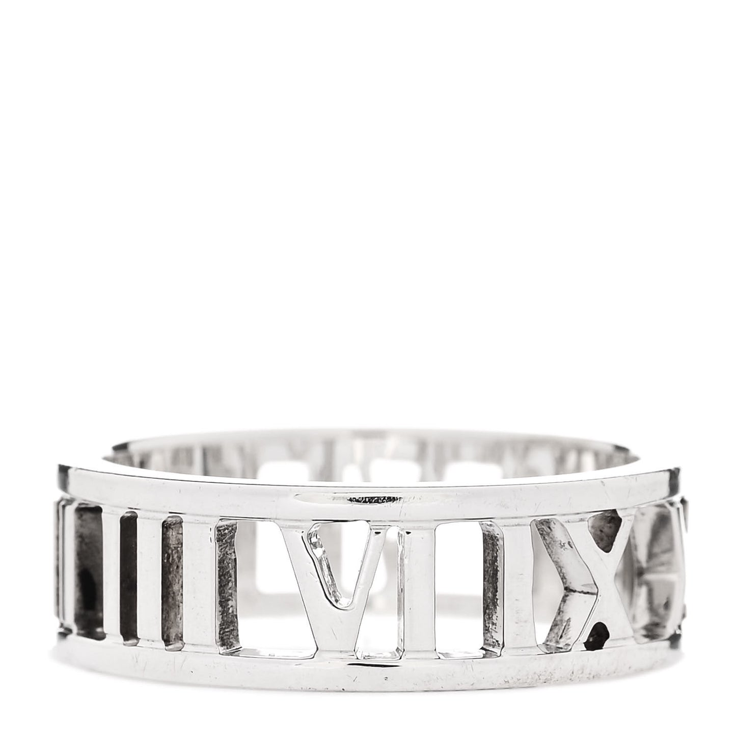 Sterling Silver Wide Atlas Open Ring 56 7.5