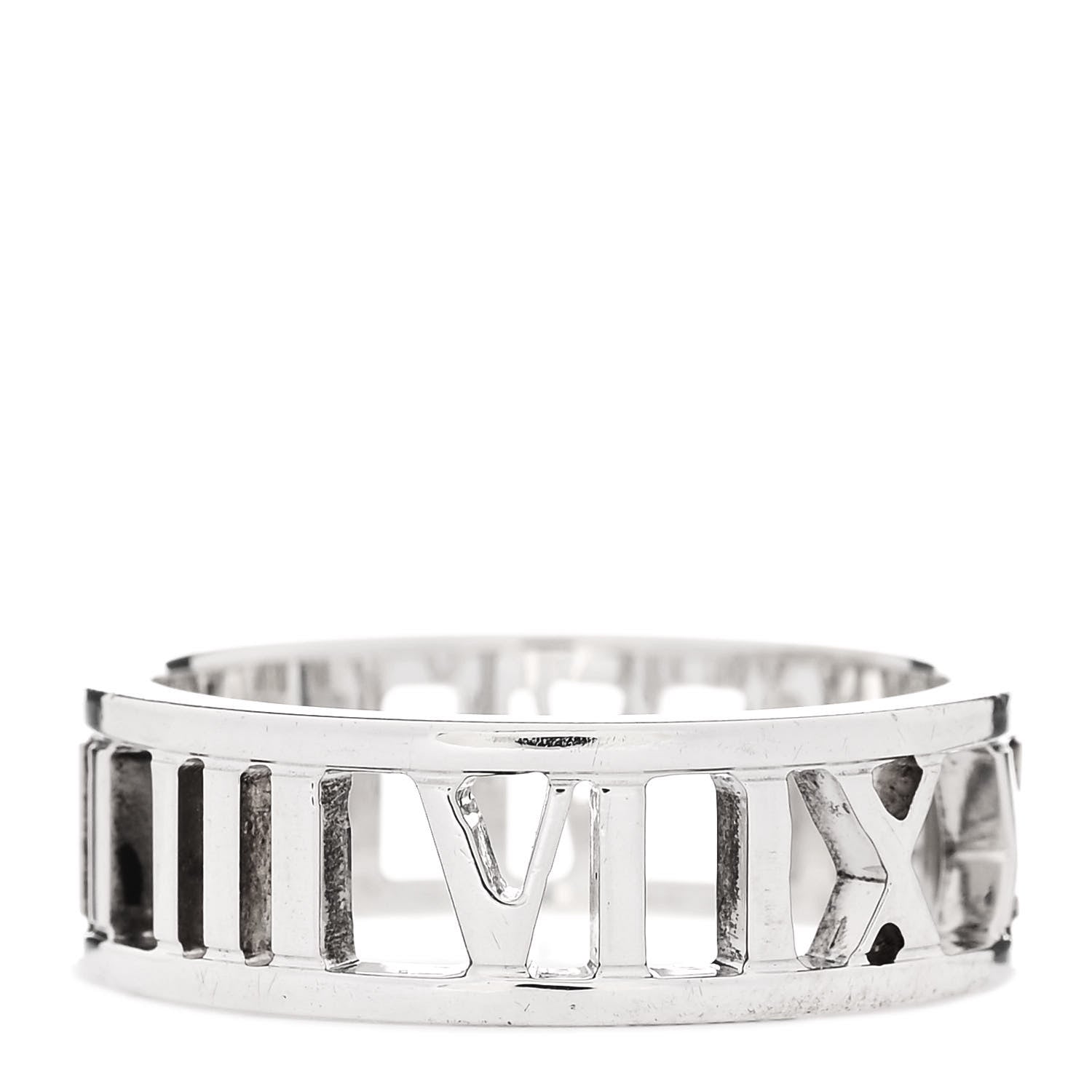 Tiffany Sterling Silver Wide Atlas Open Ring 56 7.5 3 of 4