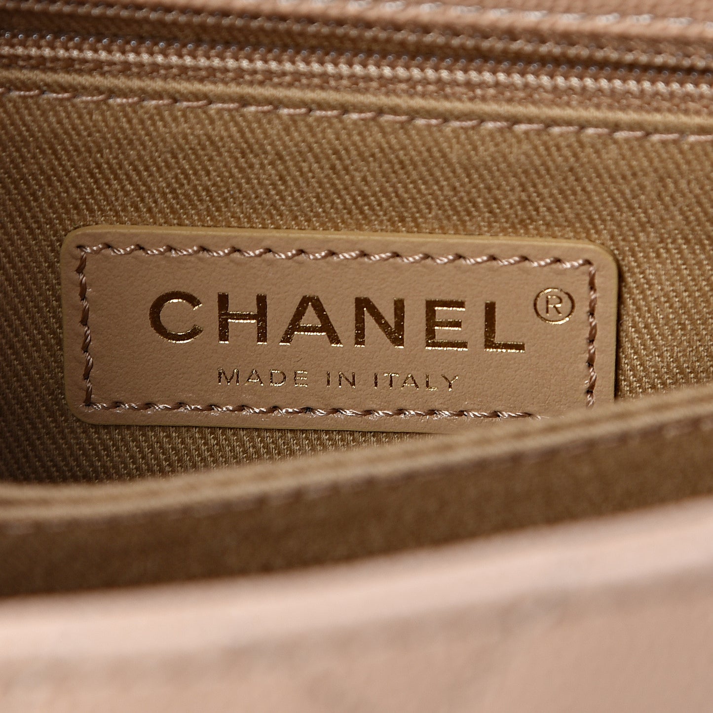 Caviar Lizard Embossed Quilted Mini Coco Handle Flap Beige