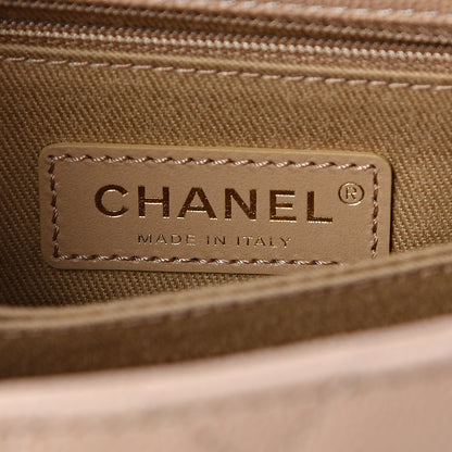 Chanel Caviar Lizard Embossed Quilted Mini Coco Handle Flap Beige 6 of 11