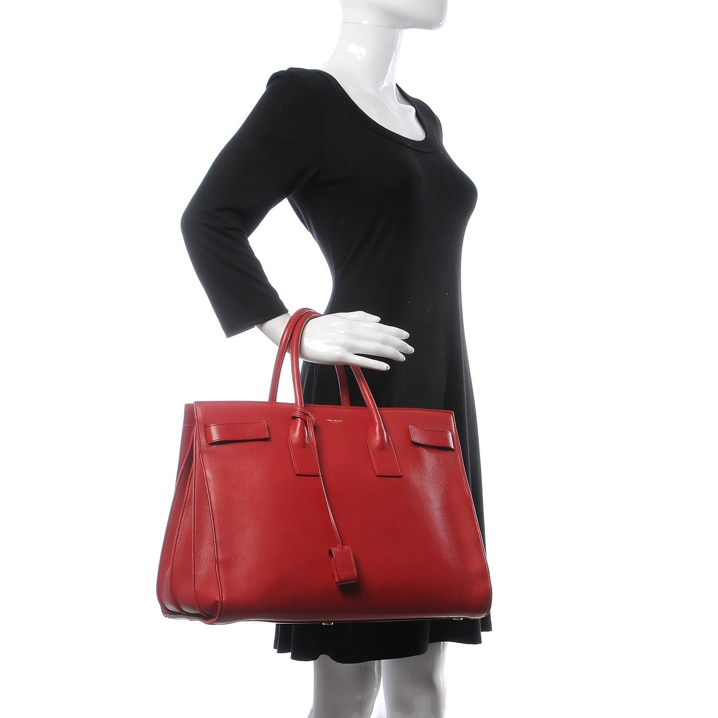 Calfskin Large Sac de Jour Carryall Rouge Orient
