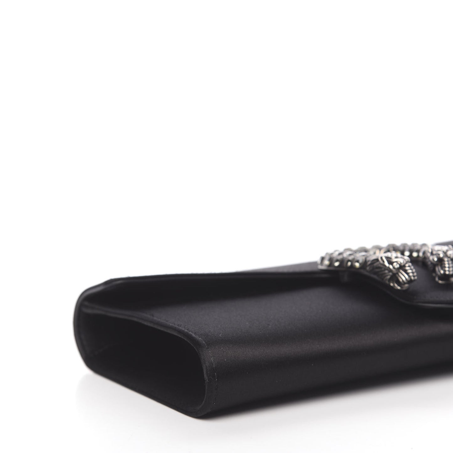 Satin Dionysus Clutch Black