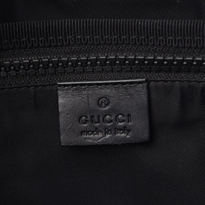 Gucci Techno Canvas Web L'Aveugle Par Amour Embroidered Double Buckle Backpack Black 6 of 8