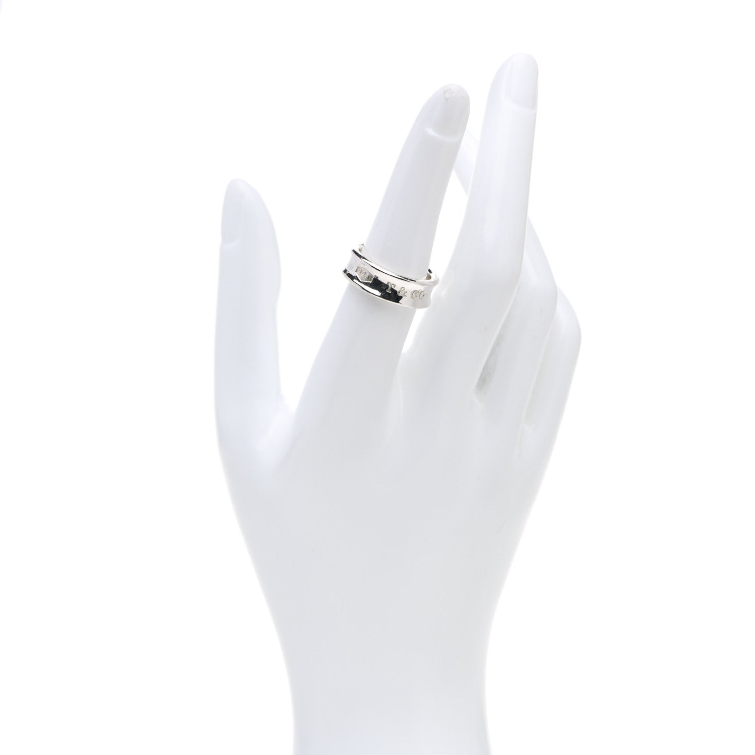 Tiffany Sterling Silver 1837 Band Ring 54 6.75 2 of 5