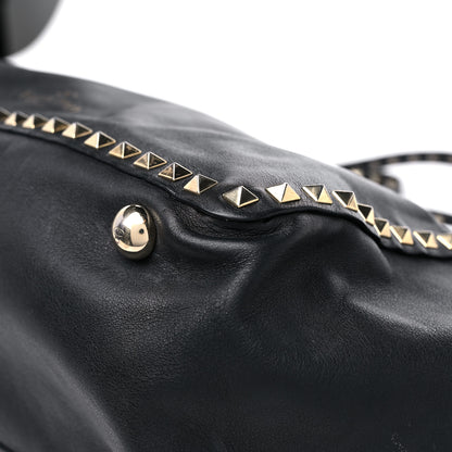 Valentino Garavani Vitello Medium Rockstud Tote Black 9 of 24