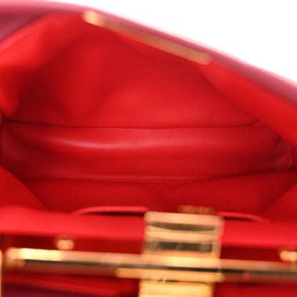 Fendi Nappa Monster Eyes Mini Peekaboo Iconic Satchel Amarena Fiamma 6 of 14