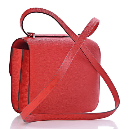 Hermes Epsom Enamel Constance 18 Rouge de Coeur Mauve Sylvestre 3 of 22