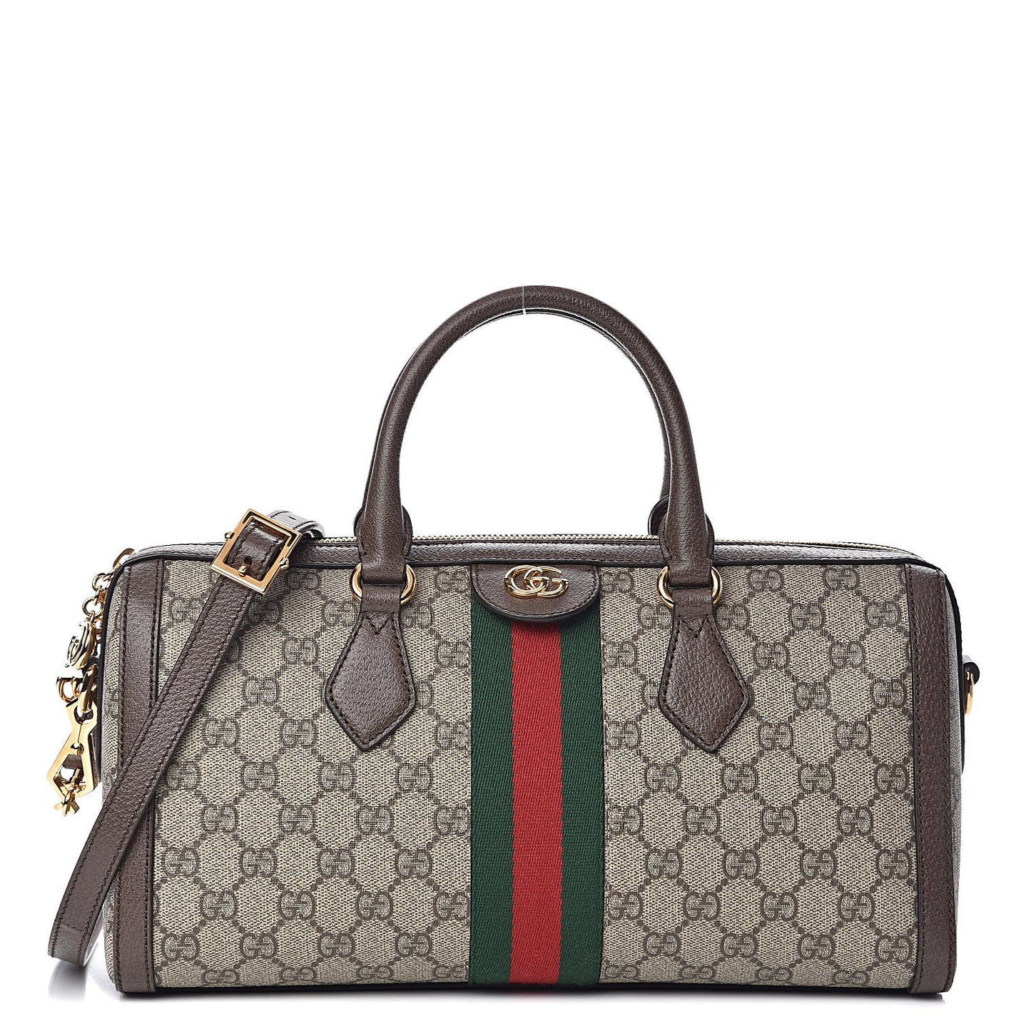 GG Supreme Monogram Web Medium Ophidia Boston Brown