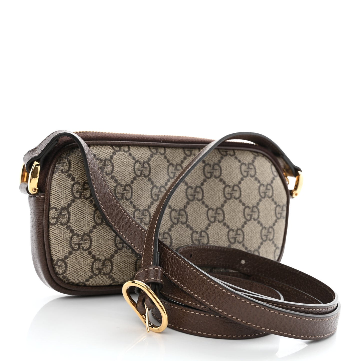 GG Supreme Monogram Web Mini Ophidia GG Bag Brown