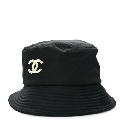 Chanel Canvas CC Bucket Hat S Black 1 of 7