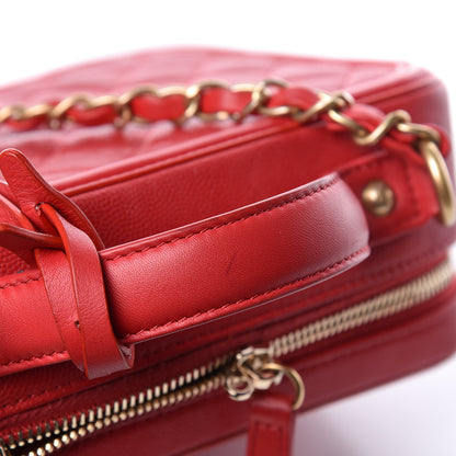 Chanel Caviar Quilted Medium CC Filigree Vanity Case Red 8 of 12