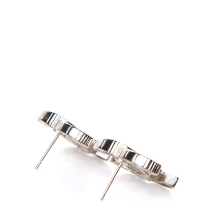 Chanel Crystal CC Earrings Silver 3 of 5