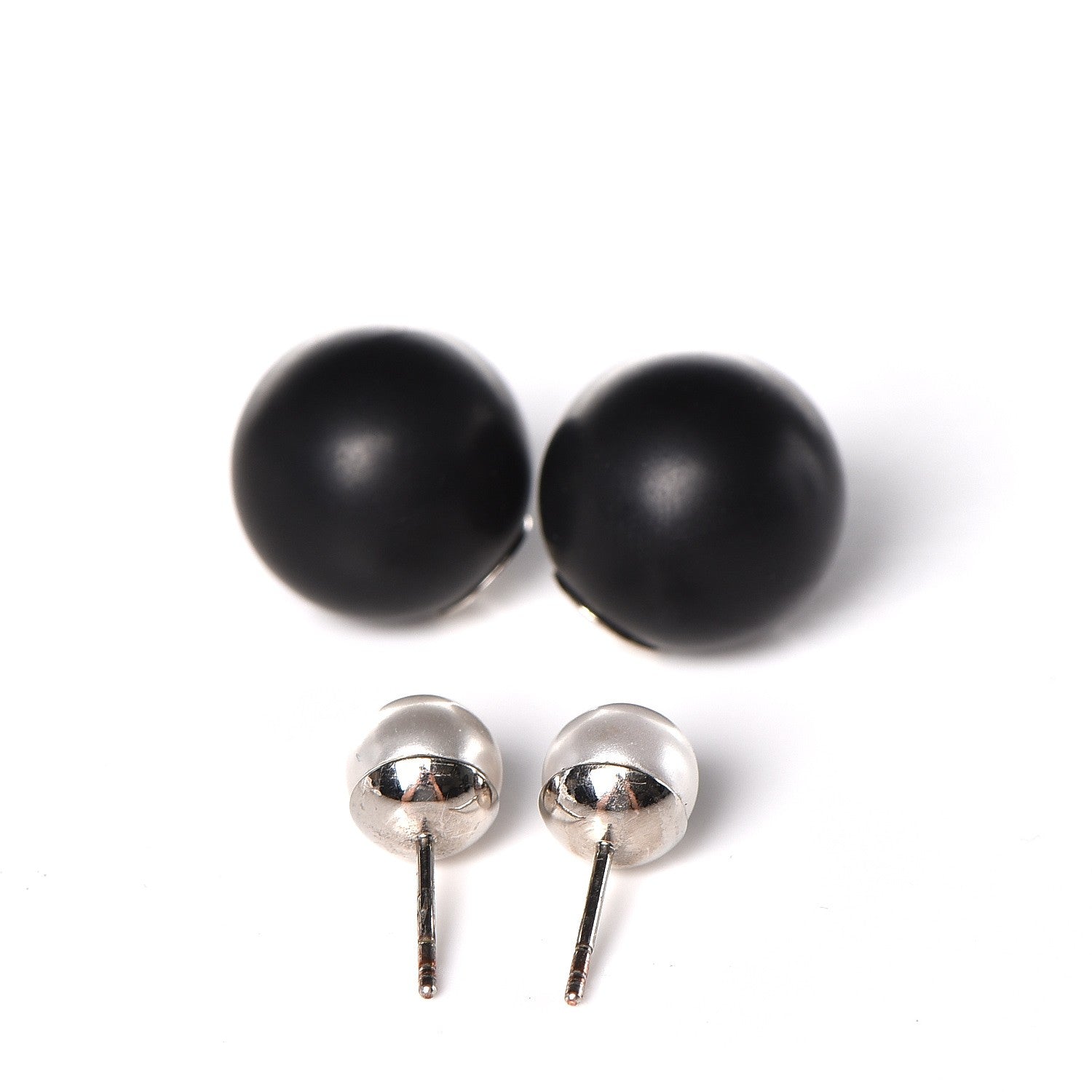 Christian Dior Mise En Dior Tribal Earrings Matte Black Pearl 3 of 5