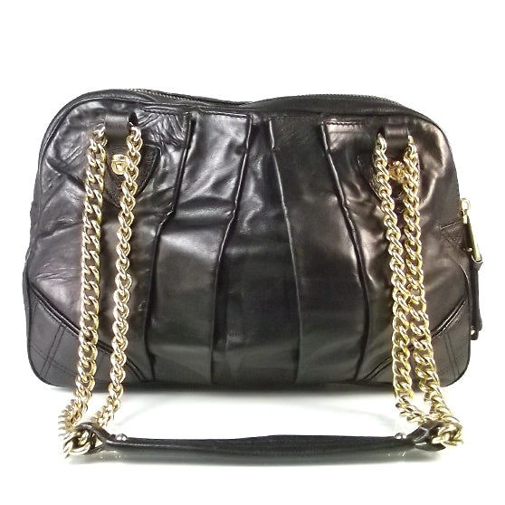 Marc Jacobs Leather Pleated Little Gordon Shoulder Bag Black 1 of 9