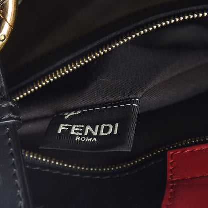 Fendi Vitello Century F is Fendi FF 1974 Embossed Small Runaway Satchel Black Maya 9 of 13
